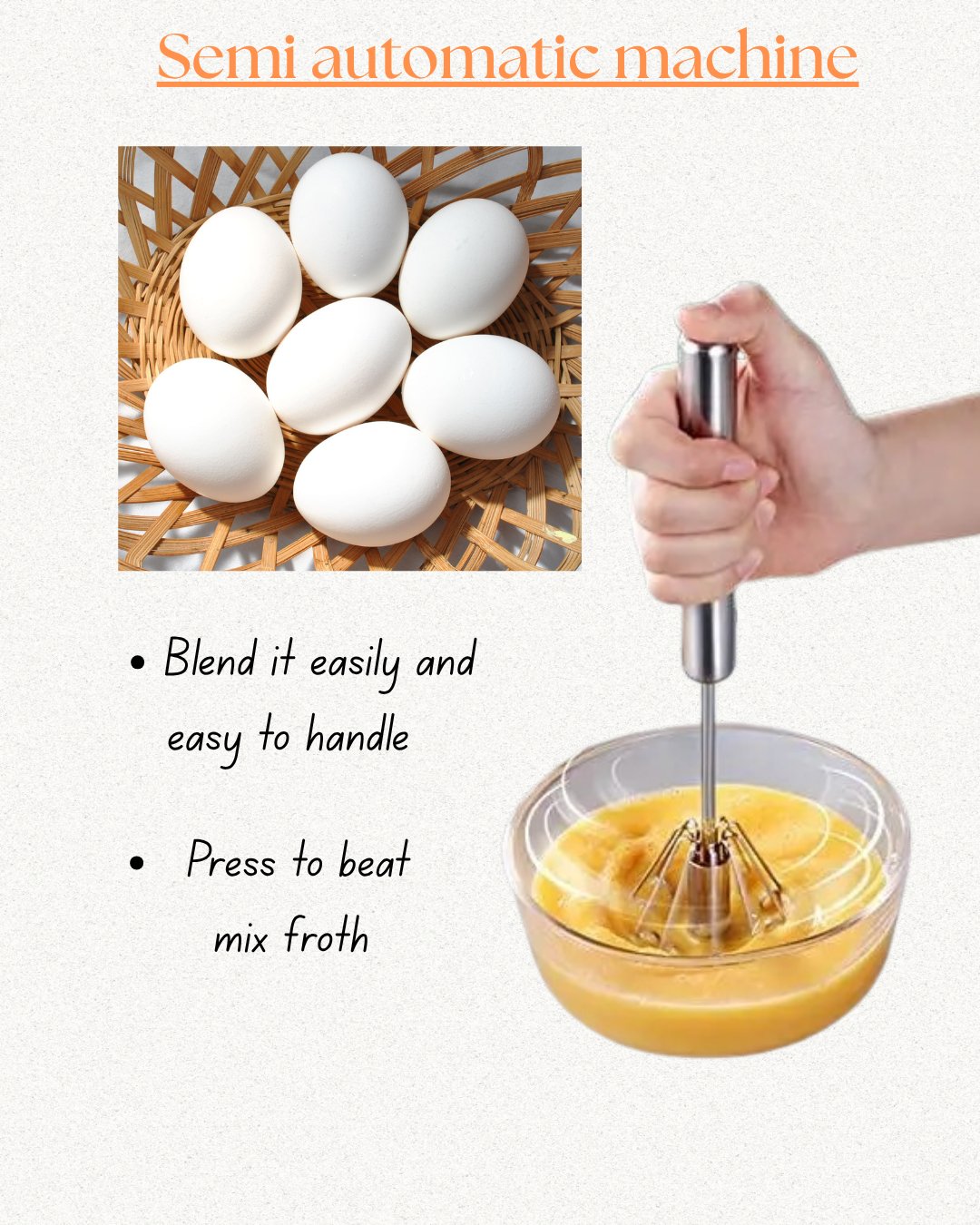 Twist & Mix - Manual Kitchen Hand Whisk Mixer