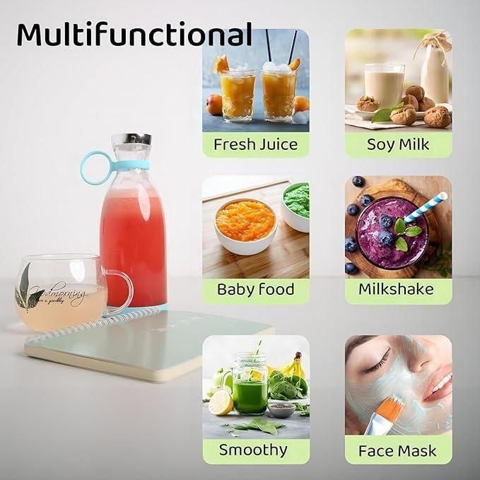 BlendFresh Mini Portable Blender | USB Rechargeable Smoothie & Juice Maker for Travel, Gym & Daily Use