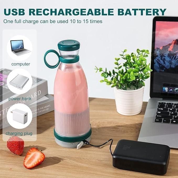 BlendFresh Mini Portable Blender | USB Rechargeable Smoothie & Juice Maker for Travel, Gym & Daily Use