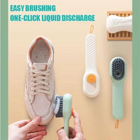 DripScrub - Soap Dispensing Cleaning Brush with Handle Scrubbing Reusable Washing Shoe Brush for Shoes Clothes Cleaning (Pack of 1)