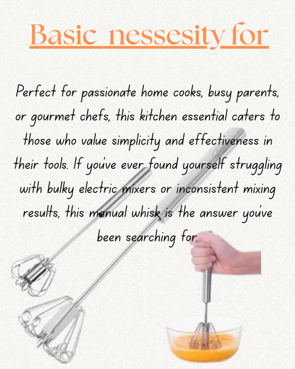 Twist & Mix - Manual Kitchen Hand Whisk Mixer