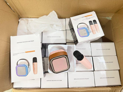 EchoVibe Bluetooth Karaoke Speaker with Wireless Mic | Portable Party Sound System for Singing, Events & Fun (Rechargeable)