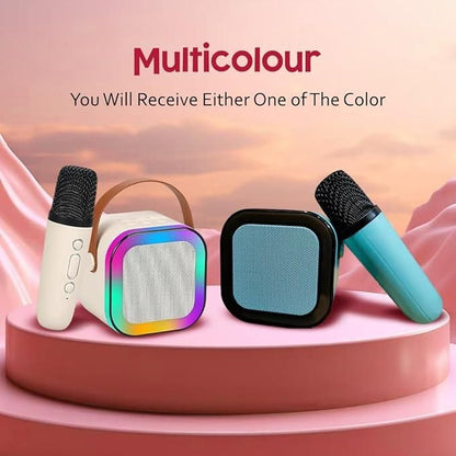 EchoVibe Bluetooth Karaoke Speaker with Wireless Mic | Portable Party Sound System for Singing, Events & Fun (Rechargeable)