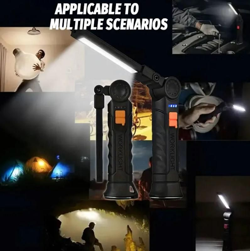 MagniGlow USB Rechargeable Magnetic COB LED Light – Super Bright, Compact & Portable for Home, Car & Outdoor Use