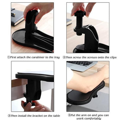 WristEase Desk Arm Rest Pad – Ergonomic Memory Foam Support for Long Hours of Typing & Work