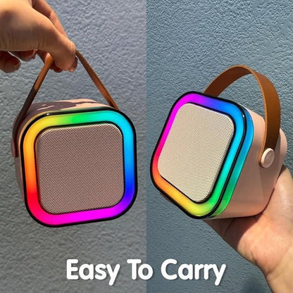 EchoVibe Bluetooth Karaoke Speaker with Wireless Mic | Portable Party Sound System for Singing, Events & Fun (Rechargeable)